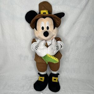 Disney Mickey Mouse Thanksgiving Corn Pilgrim Porch Greeter Autumn Harvest 24”